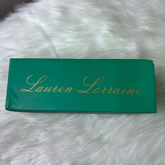 NIB Lauren Lorraine Fluffy White Sparkled Sandals - Picture 9 of 11